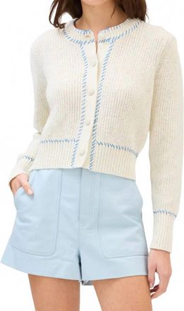 Allison New York Spacedye Gia Cardigan In White Multi