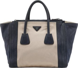 Prada Pre-owned Prada Canvas and Suede Twin Pocket Double Handle Satchel Ladies E0RH1EYGZJFUGRGK