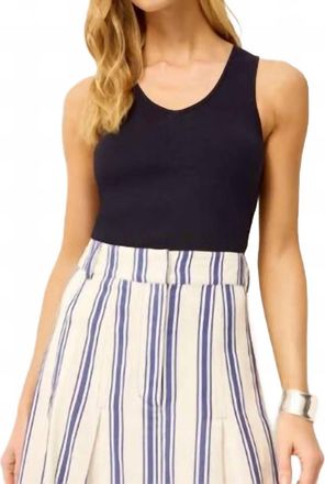 Marie Oliver Miranda V Neck Tank In Navy