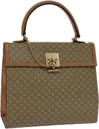 Celine Pre-owned Handbags, female, Beige, Size: ONE SIZE Pre-owned Canvas Handbag