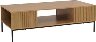 Hhg Nunca usado] Estantería tv HHG 294, soporte tv mesa baja mueble tv estante, melamina mdf 39x120x60cm, natural