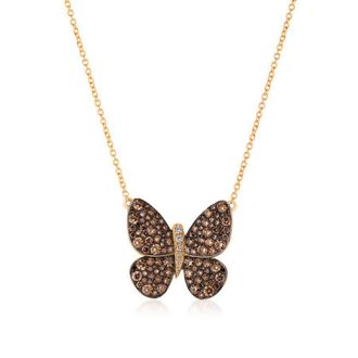 Le Vian Ladies Butterfly Necklaces set in 14K Strawberry Gold