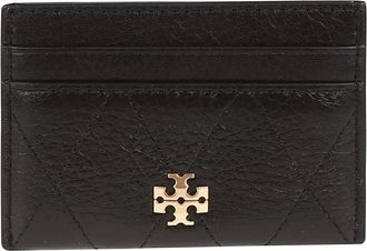 Tory Burch Accessoires, Dames, Zwart, ONE Size, Leer, Charlie Quilted Card Case