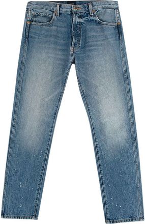 Khaite Kyle Paint-Splatter Straight-Leg Jeans Size XS