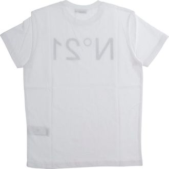 N&deg;21 Boys T-Shirt Crew Neck White Cotton T-Shirts And Polos