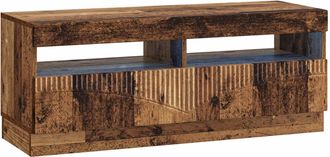vidaXL Mueble De Tv Led Madera Envejecida Madera De Ingenier&iacute;a Vidaxl