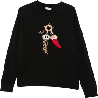 Liu Jo Round-neck Truien - Dames - Ronde hals truien - Zwart - M - Truien & Vesten