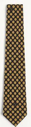 Valentino Garavani Cravatta In Seta Con Motivo Plusdepois Uomo NERO/OCRA UNI
