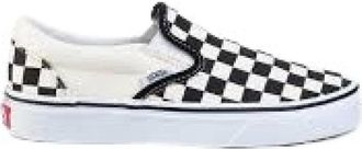 Vans Loafers, female, White, Size: 7 US Classic Slip-On Shoes Black White Checkerboard