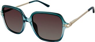 ANN TAYLOR ATP929 Polarized C02 Womens Sunglasses Blue Size 51