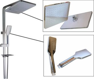 Trade Shop Trade Shop - Asta Saliscendi Cromata Colonna Doccia Soffione Fisso Doccetta Saliscendi 69127 - -2