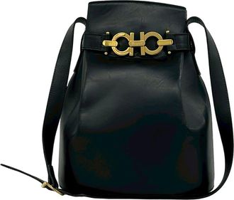 Ferragamo Pre-owned Ferragamo Leather Gancini Bucket Bag Ladies 6YUTGIVA107DJB19