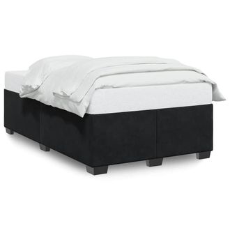 Berkfield Home Bed Frame without Mattress Black&not;Double Velvet in Black | Size: Double