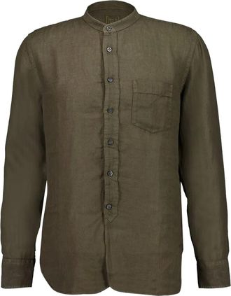 120% Lino Camicia in lino - Verde