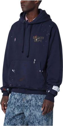 Gallery Dept. Hoodies & sweatvesten, Heren, Blauw, L, Katoen, Paint Logo Hoodie