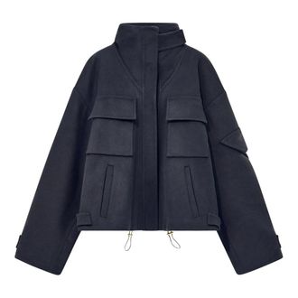 Giorgio Armani Dames, Jassen, Blauw, Maat: L Kasjmier