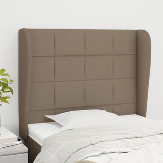 vidaXL Cabecero Con Orejas De Tela Gris Taupe 93x23x118/128 Cm Vidaxl