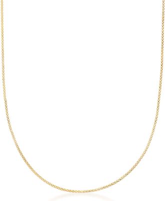 Ross-Simons 1mm 14kt Yellow Gold Adjustable Popcorn Chain Necklace