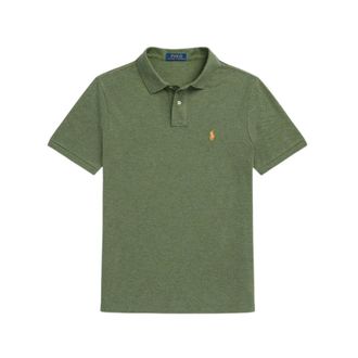 Ralph Lauren Custom FIT Mesh Polo Piqu&eacute; - Groen - Heren - Tops - Groen - Maat: 2XL Piqu&eacute;