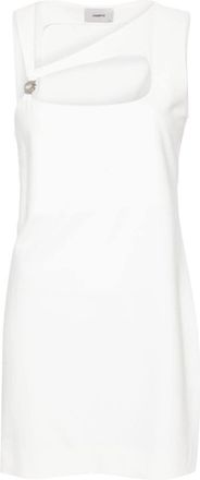 Coperni cut-out twill minidress - women - Elastane/Virgin Wool/Viscose - 34 - White
