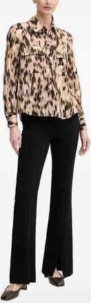 Pedro del Hierro Camicia leopardata - Marrone