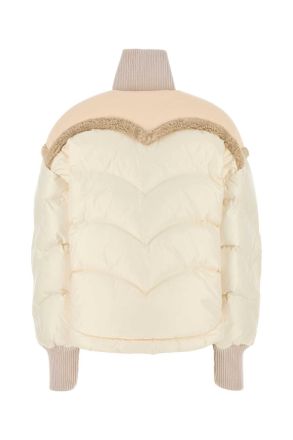 Khrisjoy Womens Ivory Nylon Corazon Down Jacket Butter Piumini