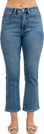 Judy Blue High Waisted Tummy Control Kick Flare Jeans In Blue