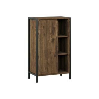 Vicco Armario Mediano Naola, Roble/negro, 50 X 80 Cm Con 7 Compartimentos, Vicco