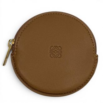 Loewe Brown Leather Coin Purse/Coin Case (Pre-Owned)