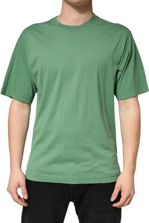 Dolce & Gabbana LightGreen Cotton Crewneck Short Sleeve Mens T-Shirt (Pre-Owned)