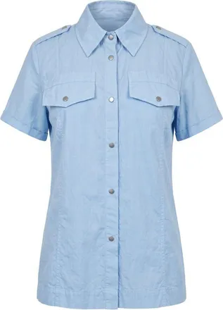 Mr & Mrs Italy Light Blue Cotton Women Womens Shirt
