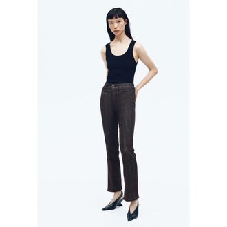 H&M Flared High Ankle Jeans in Dark Brown at Nordstrom, Size 12