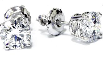 Pompeii3 Platinum 1 1/2ct Lab Grown Diamond Studs