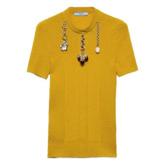 Prada Charm-eembellishment T-shirt