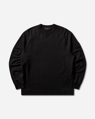 Stone Island Men s Ghost Cotton Stretch Fleece_S.I. Crewneck Sweatshirt Black