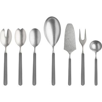 Mepra Fantasia Pewter Serving Set - 7 Pieces in Vicuna at Nordstrom