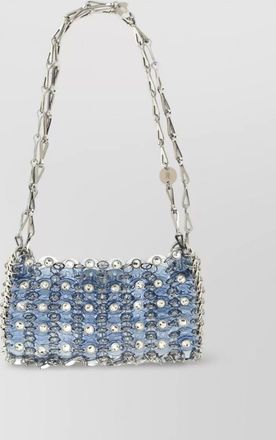 Paco Rabanne 1969 chain mail nano crystal-embellished clutch bag