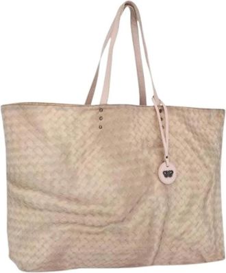Bottega Veneta Pre-owned Vintage Tote Bag - Dames - Vintage Shopper - Roze - ONE Size - Nylon - Vintage