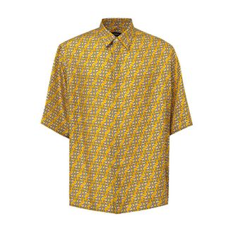 Fendi Heren, Overhemden, Geel, Maat: XL Zijde