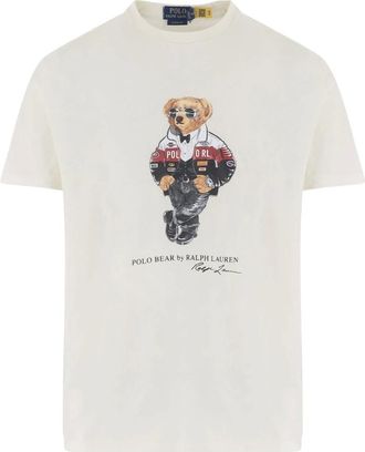 Polo Ralph Lauren T-shirt in jersey Classic Fit con Polo Bear - - Tops - Uomo - Bianco - S