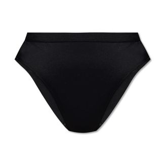Versace Zwembroek bodem - Dames - Bikinis - Zwart - XL - Leer - Badmode