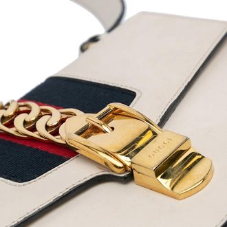 Gucci Hobo Bags - 2000-2015 Small Leather Sylvie Satchel - Gr. unisize - in Weiß - für Damen