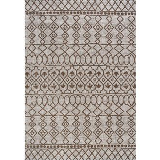 Jonathan Y Designs Kafel Bohemian Indoor/Outdoor Area Rug in Beige/brown at Nordstrom, Size 5Ft 0In X 8Ft 0In