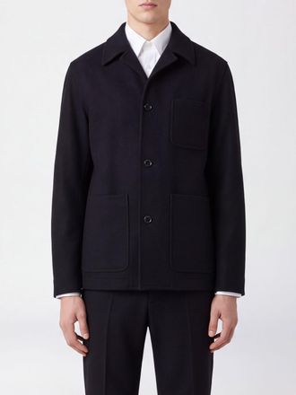 Lardini Giacca a camicia in puro cashmere con tasche a toppa e collo classico