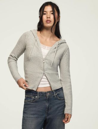 Lucky Brand Womens Cloud Soft Zip Up Hoodie