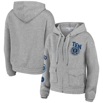 WEAR by Erin Andrews Womens WEAR by Erin Andrews Heather Gray Tennessee Titans Full-Zip Hoodie at Nordstrom, Size Xx-Large