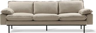 HKliving Retro Sofa, 4-Sitzer, beige