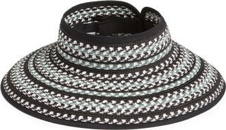 Nordstrom Packable Full Brim Visor in Black Combo at Nordstrom Rack
