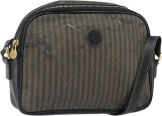 Fendi Pre-owned Cross Body Bags, female, Black, Size: ONE SIZE Pre-owned Canvas Cross Body Bag