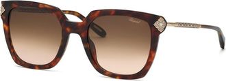 Chopard Brown Gradient Square Ladies Sunglasses SCH336S 0714 54